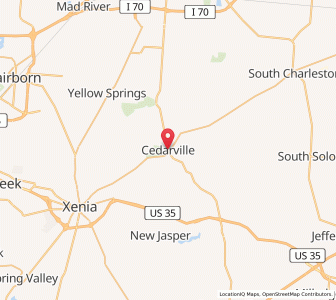 Map of Cedarville, Ohio