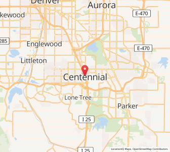 Map of Centennial, Colorado