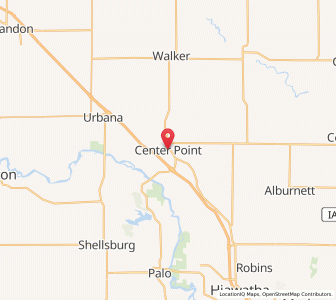 Map of Center Point, Iowa