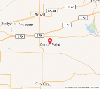 Map of Center Point, Indiana