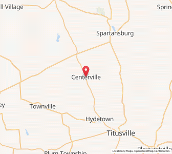 Map of Centerville (Crawford County), Pennsylvania