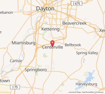 Map of Centerville, Ohio