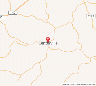 Map of Centerville, Tennessee