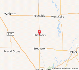 Map of Chalmers, Indiana