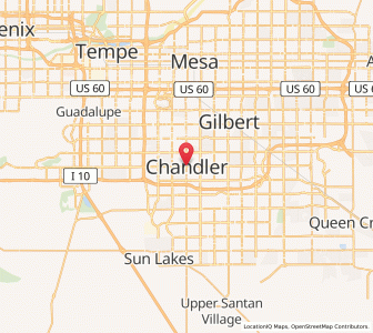 Map of Chandler, Arizona