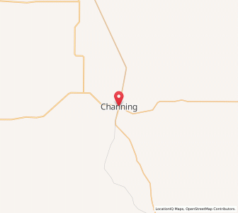 Map of Channing, Texas