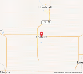 Map of Chanute, Kansas