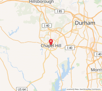 Map of Chapel Hill, North Carolina