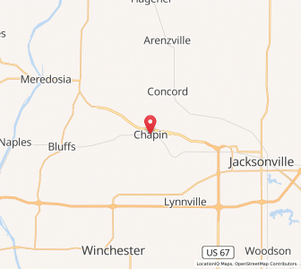Map of Chapin, Illinois