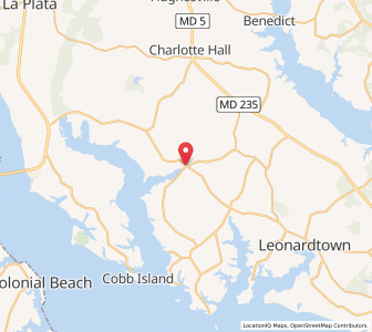 Map of Chaptico, Maryland