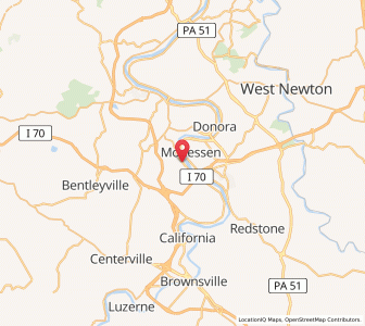 Map of Charleroi, Pennsylvania