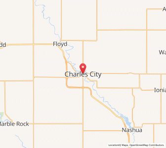 Map of Charles City, Iowa