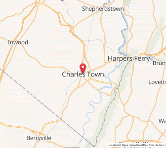 Map of Charles Town, West Virginia