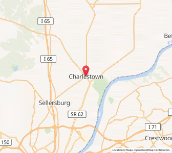 Map of Charlestown, Indiana