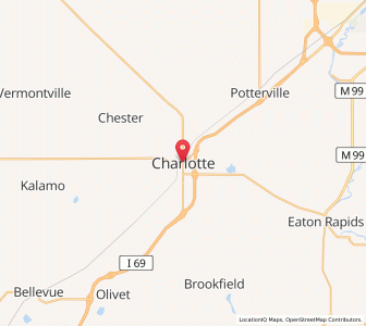 Map of Charlotte, Michigan