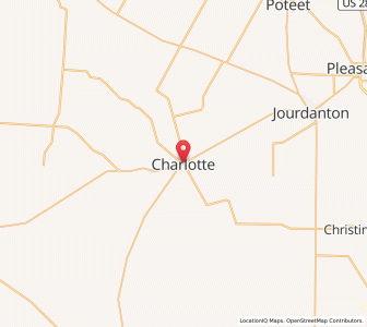 Map of Charlotte, Texas