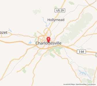Map of Charlottesville, Virginia