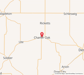 Map of Charter Oak, Iowa