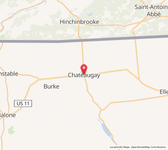 Map of Chateaugay, New York