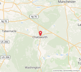 Map of Chatsworth, New Jersey