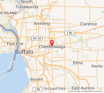 Map of Cheektowaga, New York