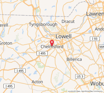 Map of Chelmsford, Massachusetts