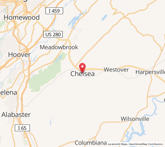 Map of Chelsea, Alabama