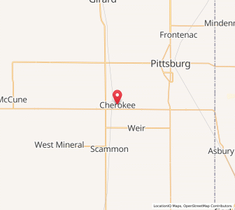 Map of Cherokee, Kansas