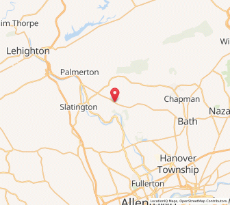 Map of Cherryville, Pennsylvania