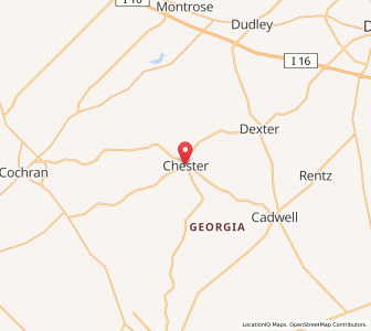 Map of Chester, Georgia