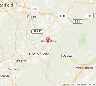 Map of Chester Hill, Pennsylvania