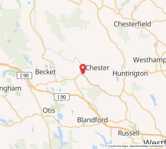 Map of Chester, Massachusetts