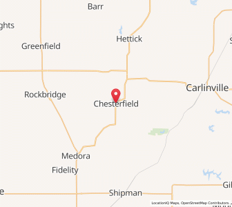 Map of Chesterfield, Illinois