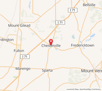 Map of Chesterville, Ohio