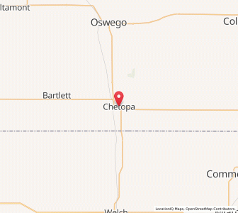 Map of Chetopa, Kansas