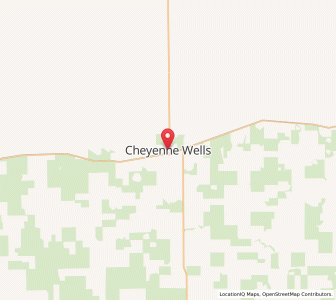 Map of Cheyenne Wells, Colorado