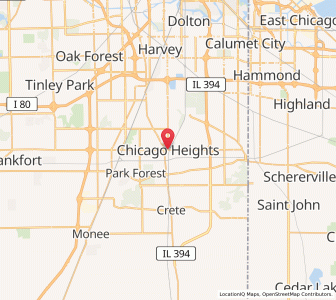 Map of Chicago Heights, Illinois