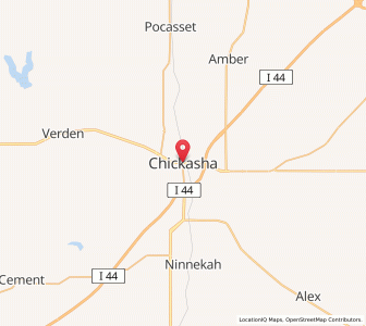 Map of Chickasha, Oklahoma
