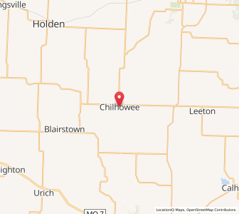 Map of Chilhowee, Missouri