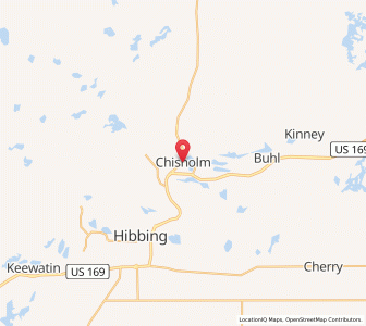 Map of Chisholm, Minnesota