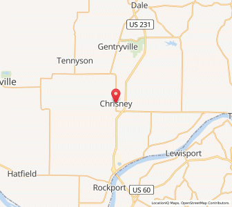 Map of Chrisney, Indiana