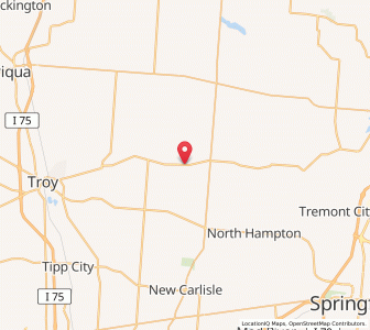 Map of Christiansburg, Ohio