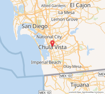 Map of Chula Vista, California
