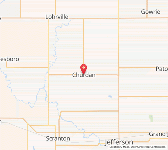 Map of Churdan, Iowa