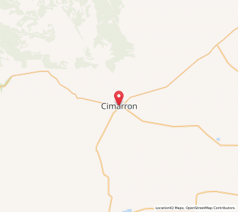 Map of Cimarron, New Mexico
