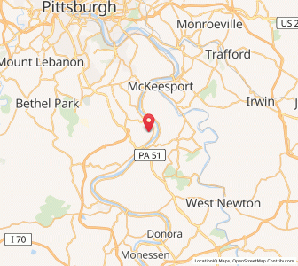 Map of Clairton, Pennsylvania