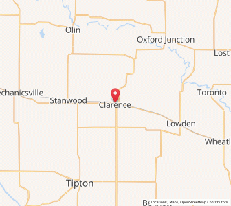 Map of Clarence, Iowa