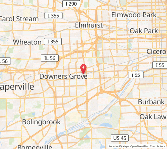 Map of Clarendon Hills, Illinois
