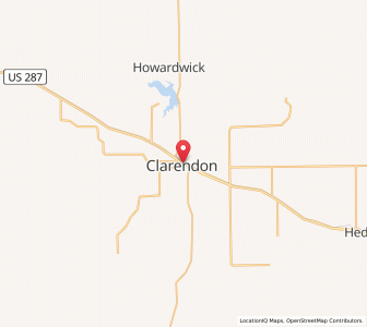 Map of Clarendon, Texas