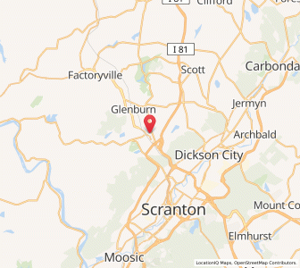 Map of Clarks Green, Pennsylvania